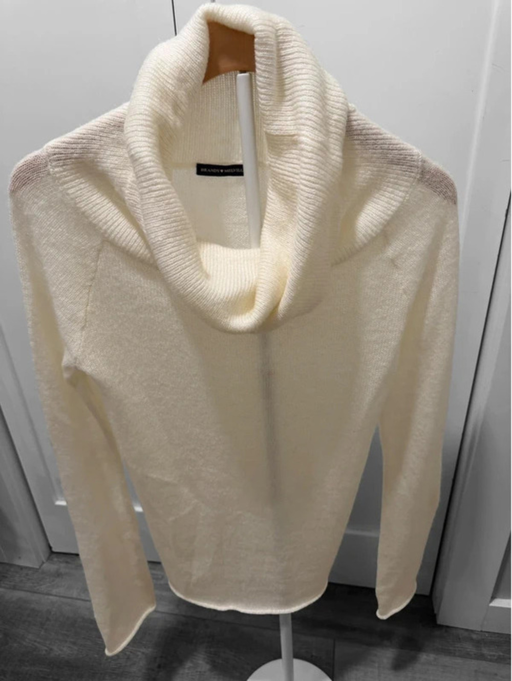 Brandy Melville Cream Cowl Neck Sweater